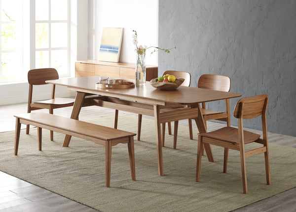Greenington Currant Solid Bamboo Extendable Dining Table Mid-century Modern Seats up to Eight G0022CA