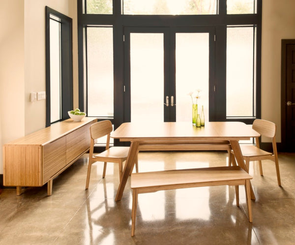 Greenington Currant Solid Bamboo Extendable Dining Table Mid-century Modern Seats up to Eight G0022CA