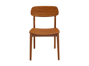 Greenington Currant Solid Bamboo Dining Chair Set Mid-century Modern Eco Friendly Tapered Legs Amber G0023AM