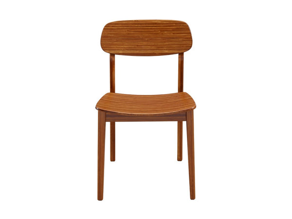 Greenington Currant Solid Bamboo Dining Chair Set Mid-century Modern Eco Friendly Tapered Legs Amber G0023AM