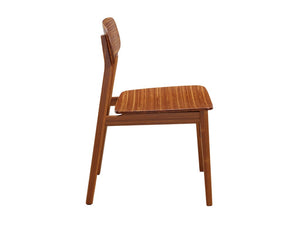 Greenington Currant Solid Bamboo Dining Chair Set Mid-century Modern Eco Friendly Tapered Legs Amber G0023AM