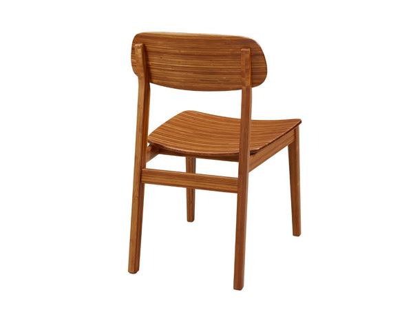 Greenington Currant Solid Bamboo Dining Chair Set Mid-century Modern Eco Friendly Tapered Legs Amber G0023AM