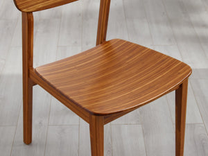 Greenington Currant Solid Bamboo Dining Chair Set Mid-century Modern Eco Friendly Tapered Legs Amber G0023AM
