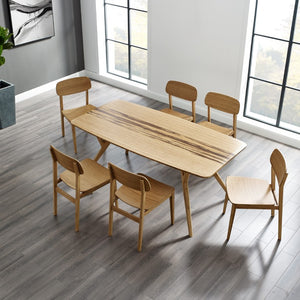Greenington Currant Solid Bamboo Dining Chairs Mid Century Modern Eco Friendly Set for Two Caramelized G0023CA