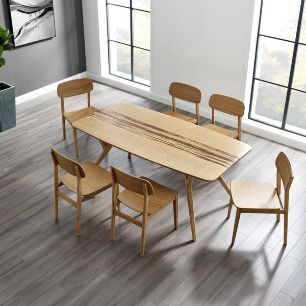 Greenington Currant Solid Bamboo Dining Chairs Mid Century Modern Eco Friendly Set for Two Caramelized G0023CA