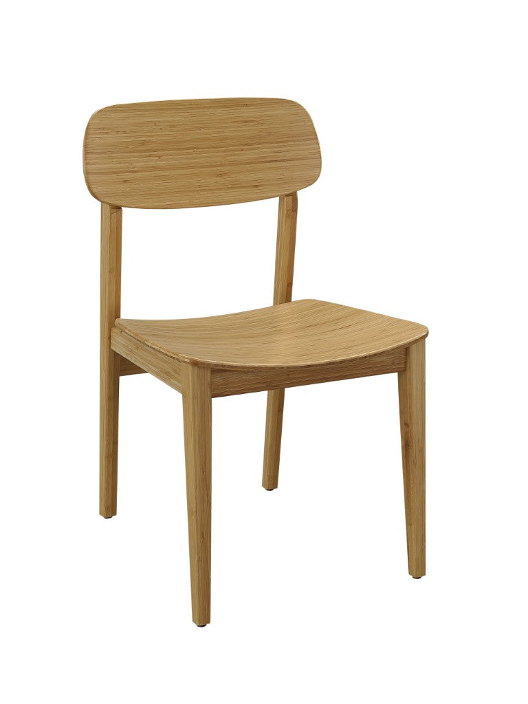 Greenington Currant Solid Bamboo Dining Chairs Mid Century Modern Eco Friendly Set for Two Caramelized G0023CA
