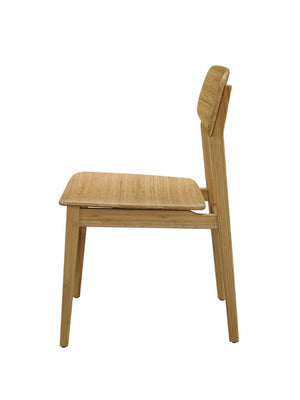 Greenington Currant Solid Bamboo Dining Chairs Mid Century Modern Eco Friendly Set for Two Caramelized G0023CA