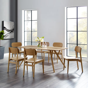 Greenington Currant Solid Bamboo Dining Chairs Mid Century Modern Eco Friendly Set for Two Caramelized G0023CA