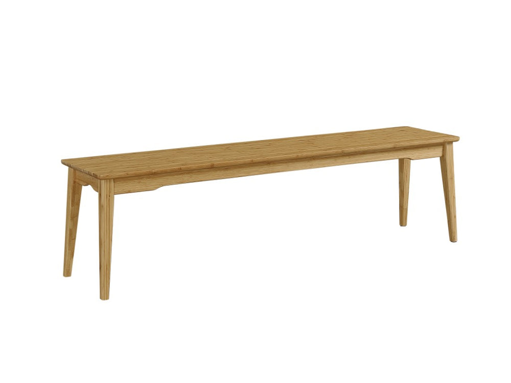 Greenington Currant Solid Moso Bamboo Bench Mid-century Tapered Legs Eco Dining Entryway Seat G0024CA