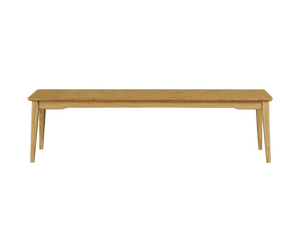 Greenington Currant Solid Moso Bamboo Bench Mid-century Tapered Legs Eco Dining Entryway Seat G0024CA