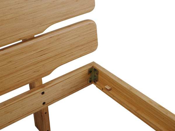Greenington Currant Queen Platform Bed Solid Bamboo Wide Slat Headboard Scandinavian Modern Frame Caramelized G0026CA