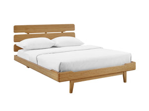 Greenington Currant Queen Platform Bed Solid Bamboo Wide Slat Headboard Scandinavian Modern Frame Caramelized G0026CA