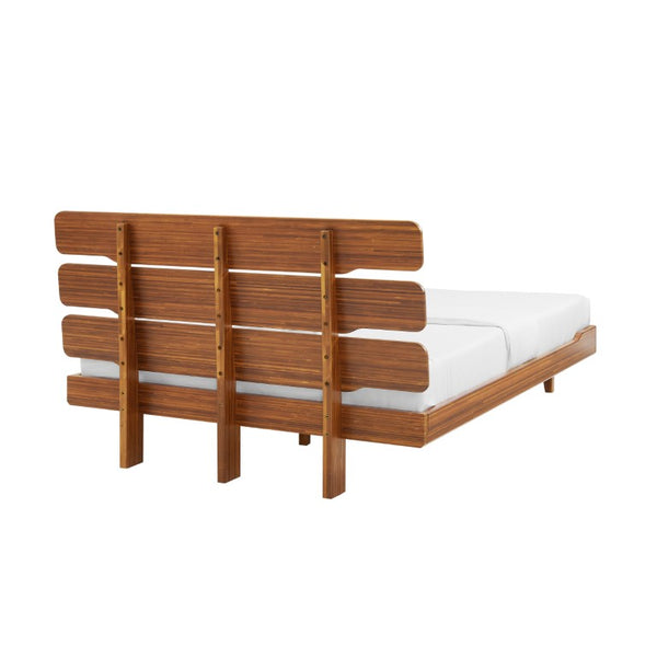 Greenington Currant Eastern King Platform Bed Solid Bamboo Scandinavian Minimalist Frame with Slat Headboard Amber G0027AM