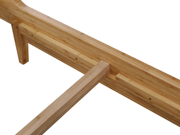 Greenington Currant Eastern King Platform Bed Solid Bamboo Scandinavian Minimalist Frame with Slat Headboard Caramelized G0027CA