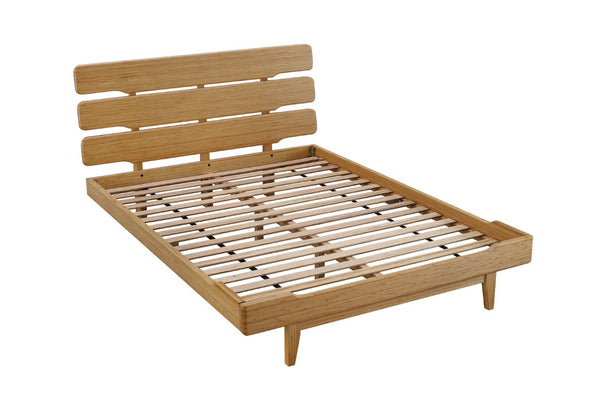 Greenington Currant Eastern King Platform Bed Solid Bamboo Scandinavian Minimalist Frame with Slat Headboard Caramelized G0027CA