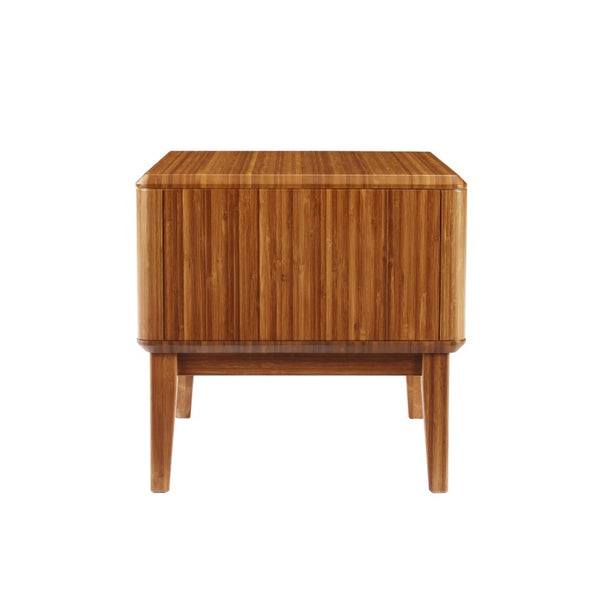 Greenington Currant Solid Moso Bamboo Nightstand with Dovetail Drawer and Tapered Legs Amber G0028AM