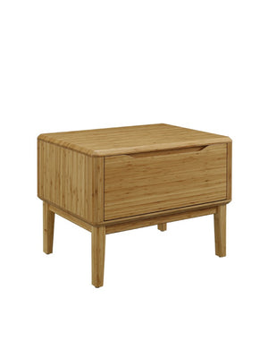 Greenington Currant Solid Bamboo Nightstand Mid-century Scandinavian Bedside with Dovetail Drawer Caramelized G0028CA