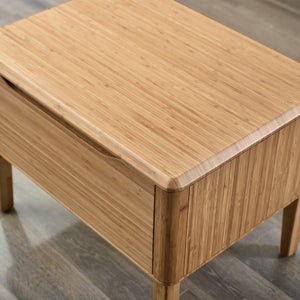 Greenington Currant Solid Bamboo Nightstand Mid-century Scandinavian Bedside with Dovetail Drawer Caramelized G0028CA