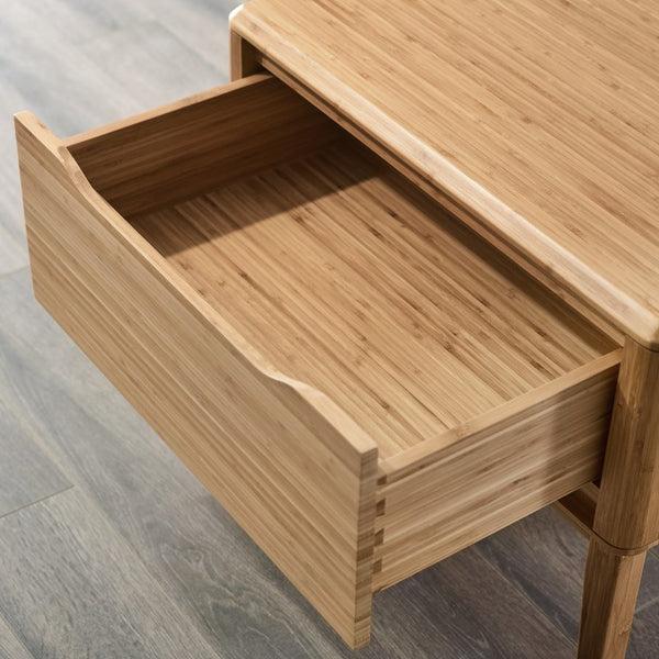 Greenington Currant Solid Bamboo Nightstand Mid-century Scandinavian Bedside with Dovetail Drawer Caramelized G0028CA