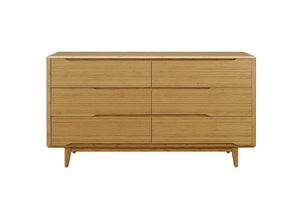 Greenington Currant Six Drawer Solid Bamboo Double Dresser Mid-century Bedroom Storage Caramelized G0030CA