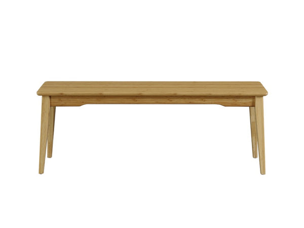Greenington Currant Solid Moso Bamboo Bench Mid-century Tapered Legs Eco Friendly Entryway Seat G0033CA