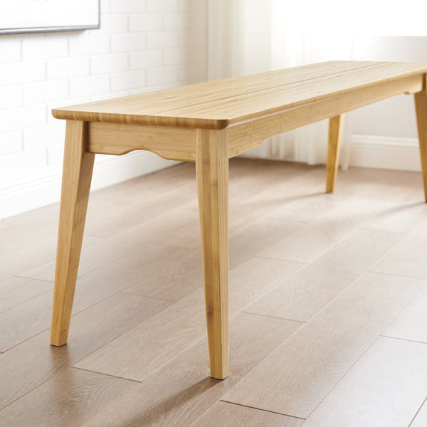 Greenington Currant Solid Moso Bamboo Bench Mid-century Tapered Legs Eco Friendly Entryway Seat G0033CA