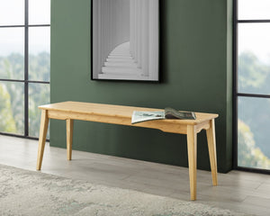 Greenington Currant Solid Moso Bamboo Bench Mid-century Tapered Legs Eco Friendly Entryway Seat G0033CA