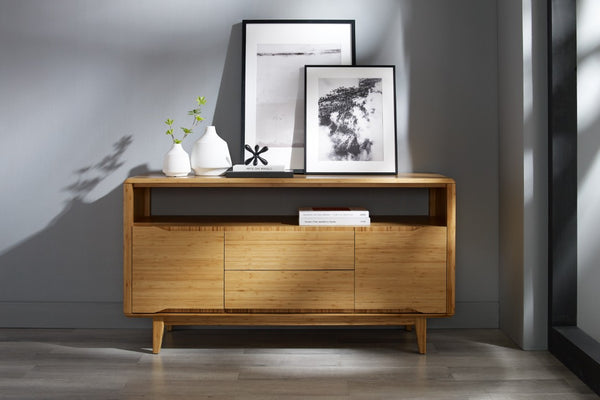 Greenington Currant Solid Bamboo Media Cabinet Mid-century Modern Storage with Cord Management G0034CA