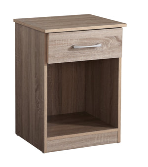 English Elm Charming Nightstand In Warm Sandle Wood - Compact Storage Solution For Cozy Bedrooms & Apartments B078112009