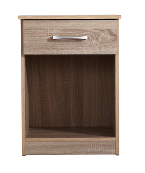 English Elm Charming Nightstand In Warm Sandle Wood - Compact Storage Solution For Cozy Bedrooms & Apartments B078112009