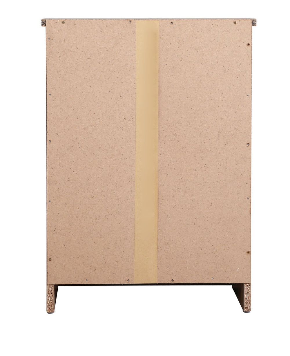 English Elm Charming Nightstand In Warm Sandle Wood - Compact Storage Solution For Cozy Bedrooms & Apartments B078112009