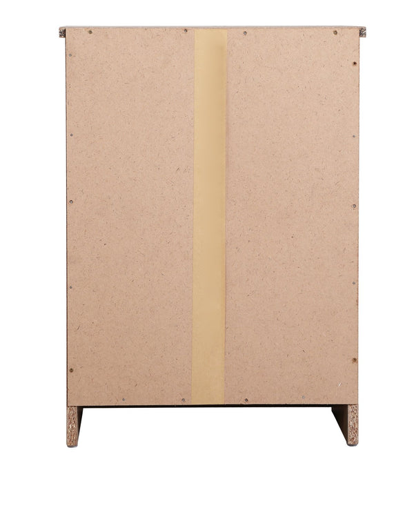 English Elm Charming Nightstand In Warm Sandle Wood - Compact Storage Solution For Cozy Bedrooms & Apartments B078112009