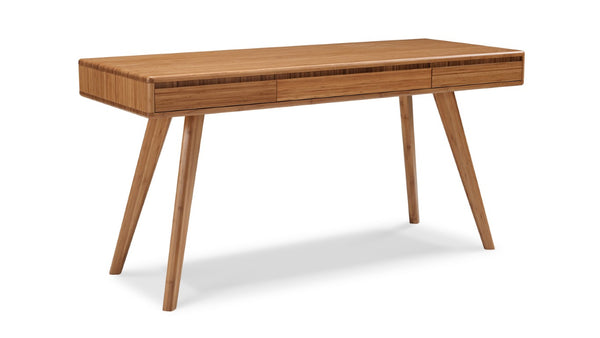 Greenington Currant Solid Bamboo Writing Desk Mid Century Danish Modern Style with Dovetail Drawers Caramelized G0047CA