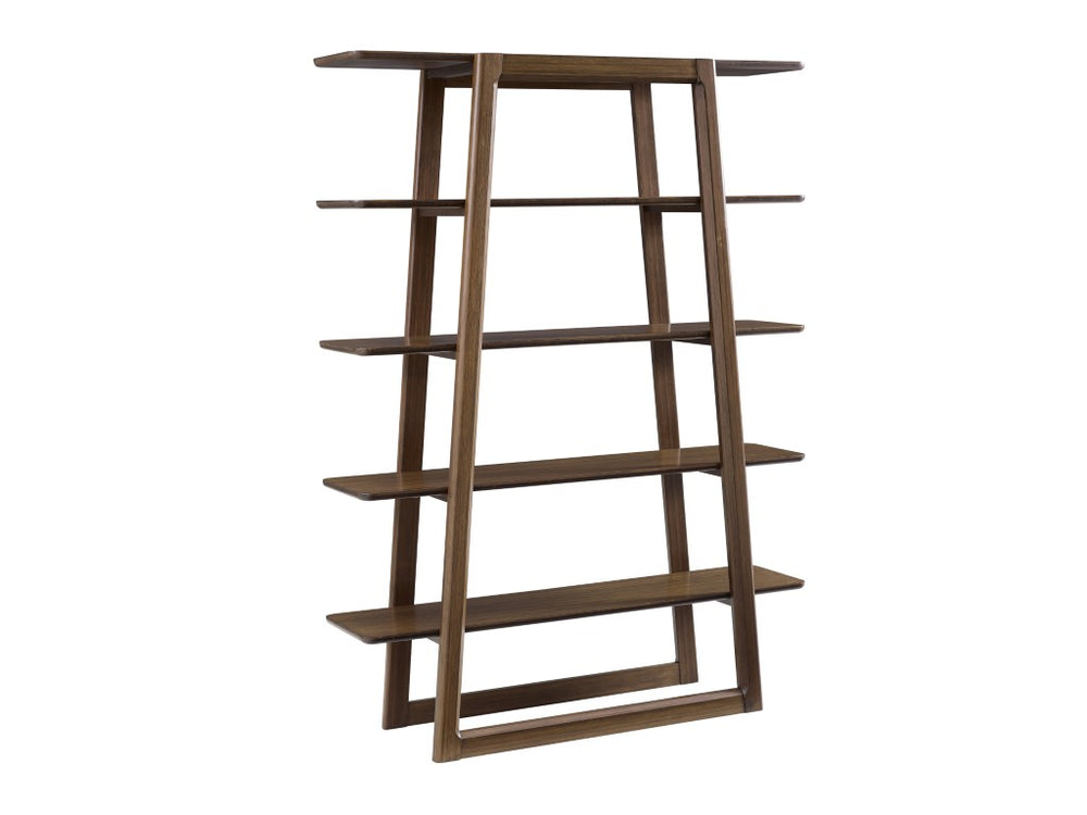 Greenington Currant Solid Bamboo Bookshelf Mid-century Danish Modern Storage for Home Office Black Walnut G0048BL