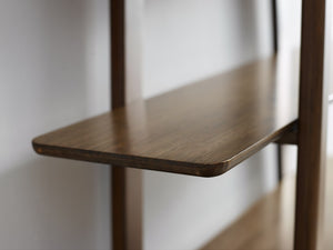 Greenington Currant Solid Bamboo Bookshelf Mid-century Danish Modern Storage for Home Office Black Walnut G0048BL