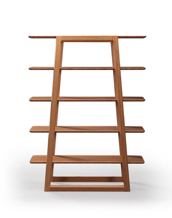 Greenington Currant Solid Bamboo Bookshelf Mid-century Danish Modern Storage for Home Office Caramelized G0048CA