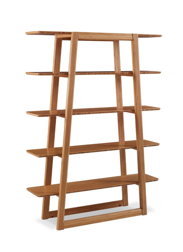 Greenington Currant Solid Bamboo Bookshelf Mid-century Danish Modern Storage for Home Office Caramelized G0048CA