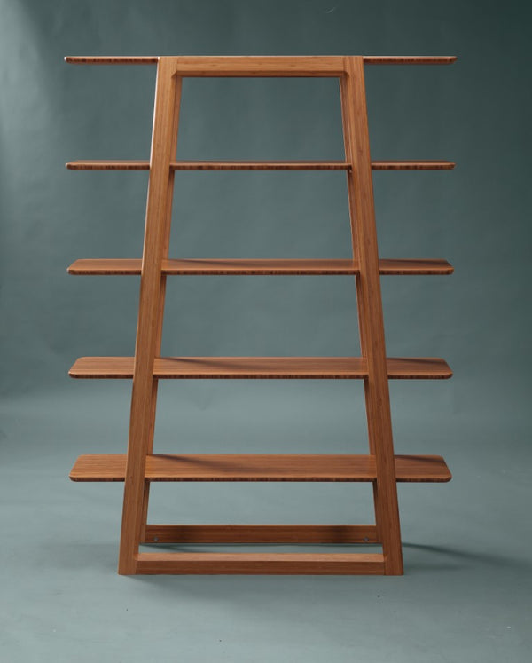 Greenington Currant Solid Bamboo Bookshelf Mid-century Danish Modern Storage for Home Office Caramelized G0048CA