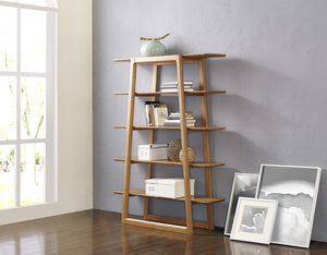 Greenington Currant Solid Bamboo Bookshelf Mid-century Danish Modern Storage for Home Office Caramelized G0048CA
