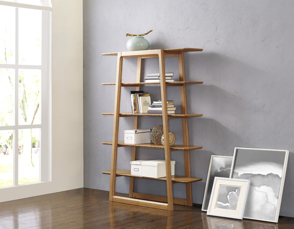 Greenington Currant Solid Bamboo Bookshelf Mid-century Danish Modern Storage for Home Office Caramelized G0048CA
