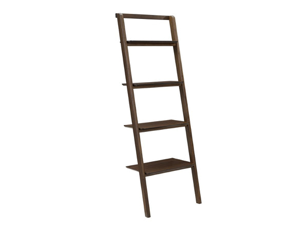 Greenington Currant Solid Bamboo Leaning Shelf Mid-century Danish Modern Open Display Bookcase Black Walnut G0049BL