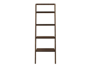 Greenington Currant Solid Bamboo Leaning Shelf Mid-century Danish Modern Open Display Bookcase Black Walnut G0049BL