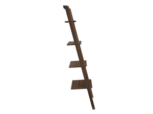 Greenington Currant Solid Bamboo Leaning Shelf Mid-century Danish Modern Open Display Bookcase Black Walnut G0049BL