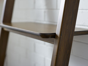 Greenington Currant Solid Bamboo Leaning Shelf Mid-century Danish Modern Open Display Bookcase Black Walnut G0049BL