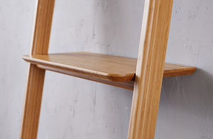Greenington Currant Solid Bamboo Leaning Shelf Mid-century Danish Modern Open Display Bookcase Caramelized G0049CA