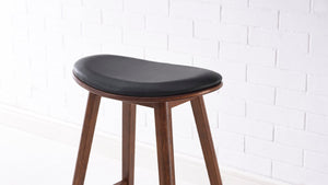 Greenington Corona Solid Bamboo Counter Stools with Leather Seats Sustainable Set of 2 G0055E