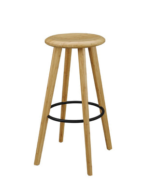 Greenington Mimosa Solid Bamboo Bar Stools Ergonomic Sculpted Seat with Steel Footrest Set of 2 G0064CA