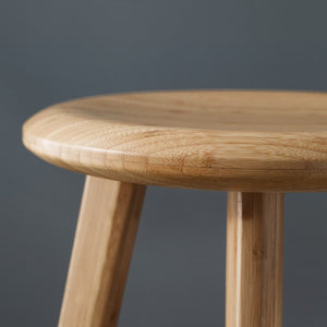 Greenington Mimosa Solid Bamboo Bar Stools Ergonomic Sculpted Seat with Steel Footrest Set of 2 G0064CA