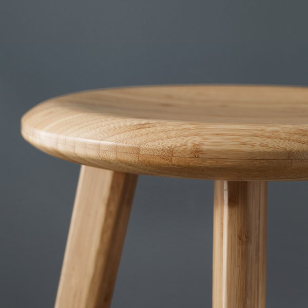 Greenington Mimosa Solid Bamboo Bar Stools Ergonomic Sculpted Seat with Steel Footrest Set of 2 G0064CA