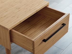 Greenington Sienna Solid Bamboo Nightstand with Soft Close Drawers and Matte Black Hardware G0092CA